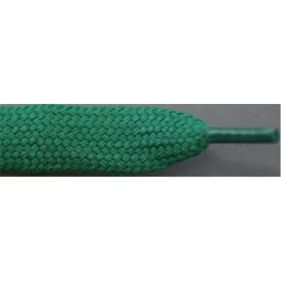 1/2 Wide Flat Tubular Athletic Laces - Kelly Green (2 Pair Pack) Shoelaces