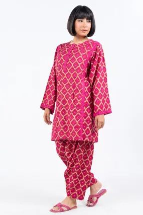 2 Pc Embroidered Raw Silk Outfit