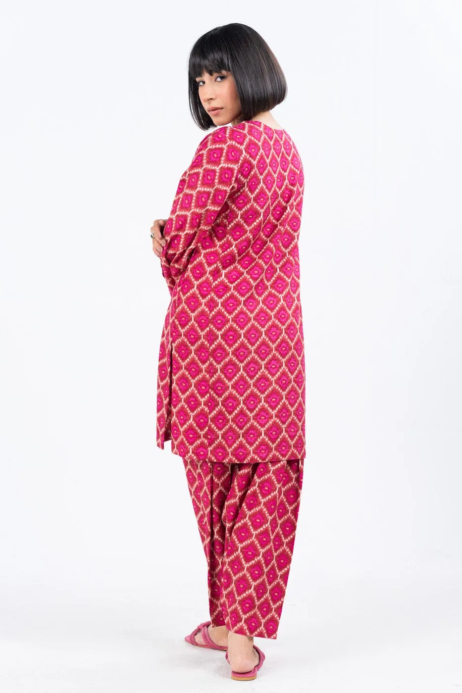 2 Pc Embroidered Raw Silk Outfit