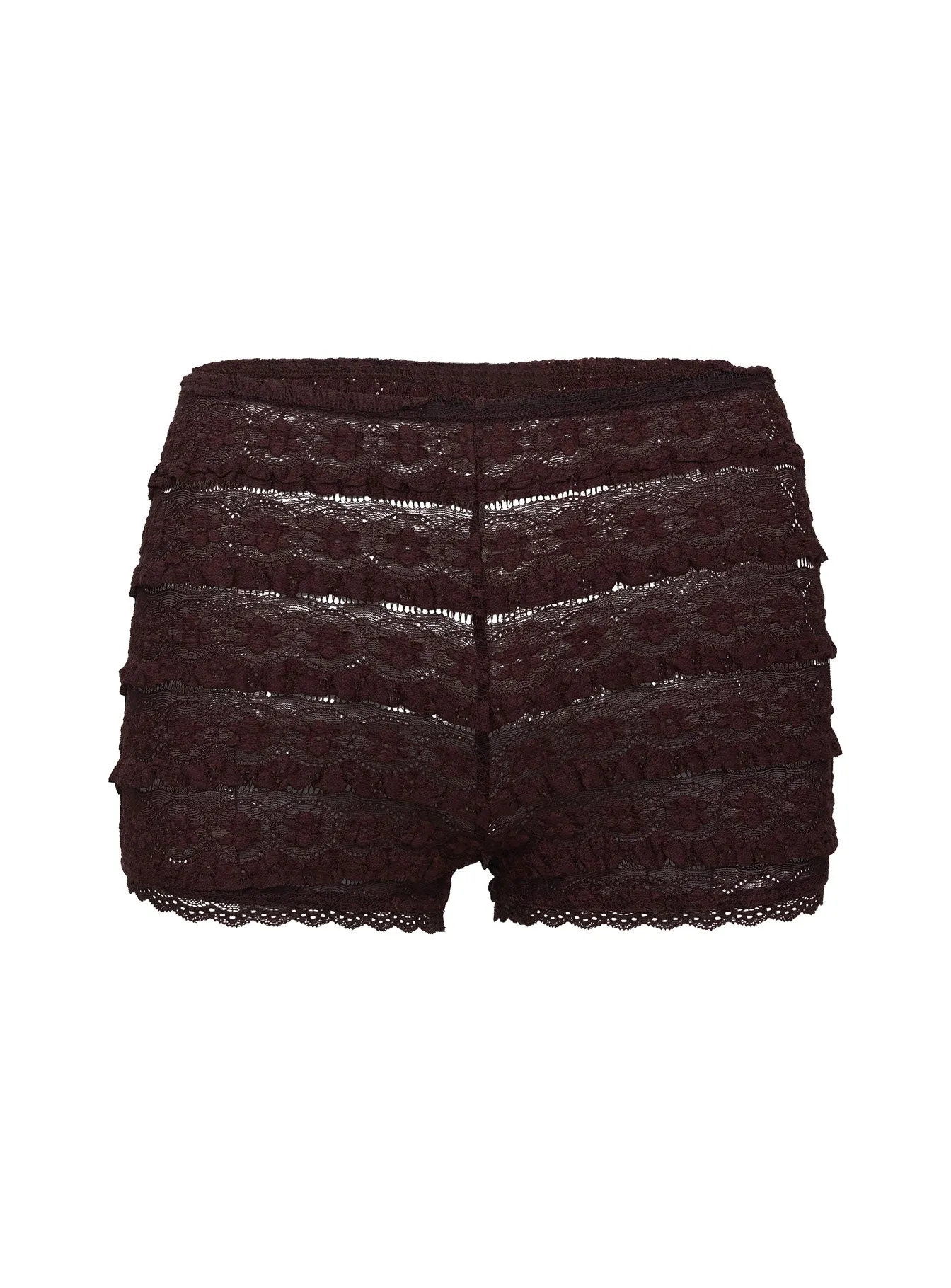 Angelis Lace Shorts Chocolate