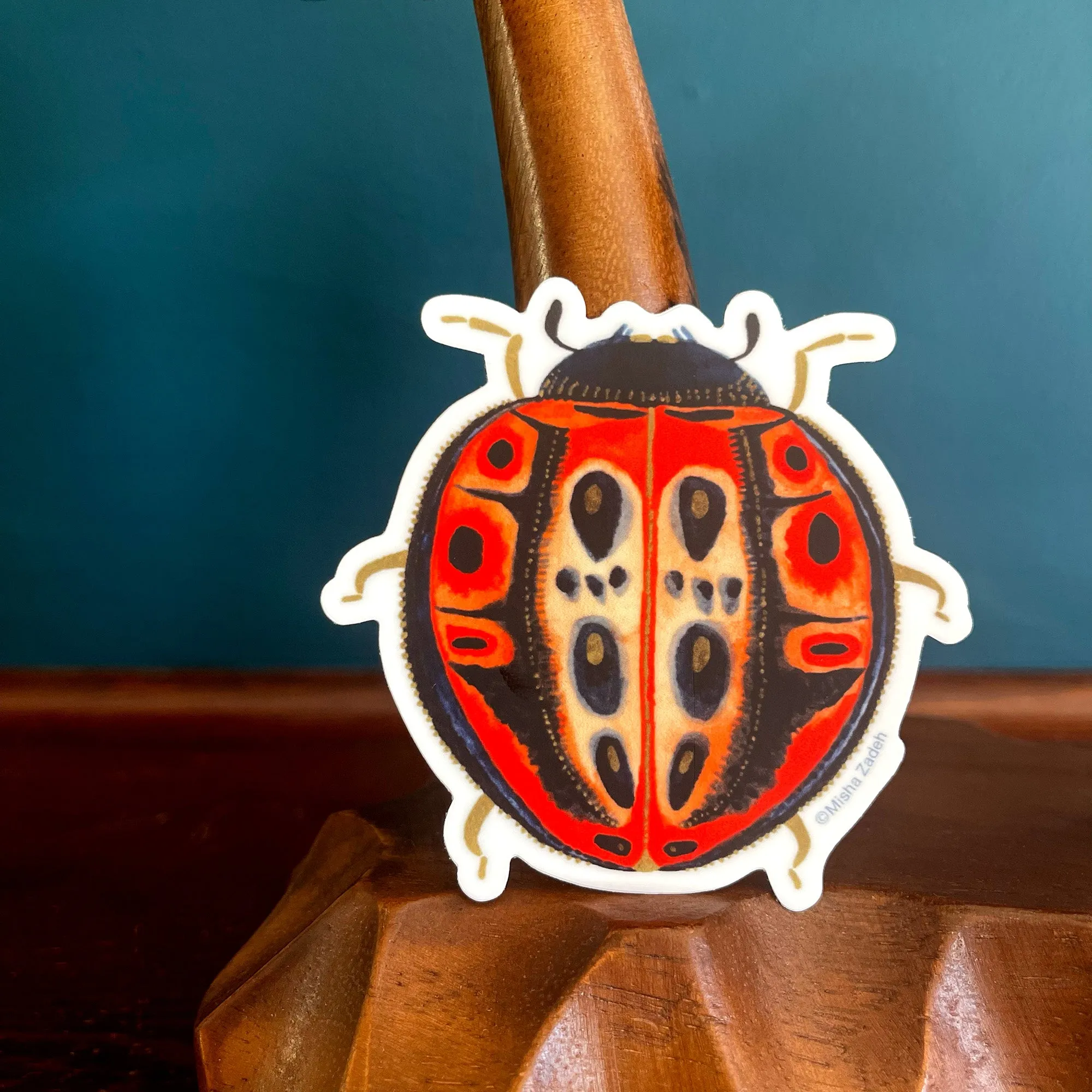 Beetle/Ladybug: Courage, Die-cut Vinyl Sticker