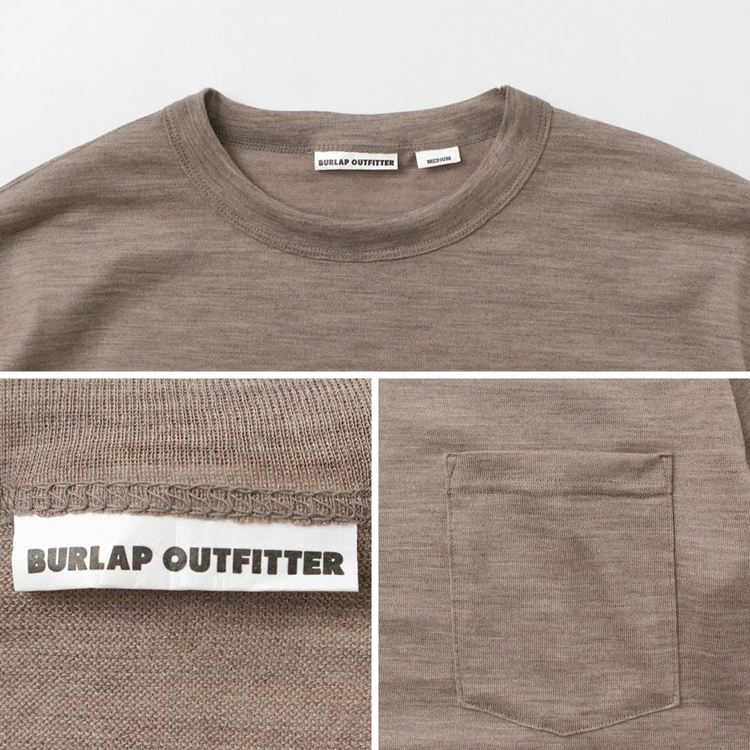 BURLAP OUTFITTER / Short Sleeve Merino Wool Pocket T-Shirt