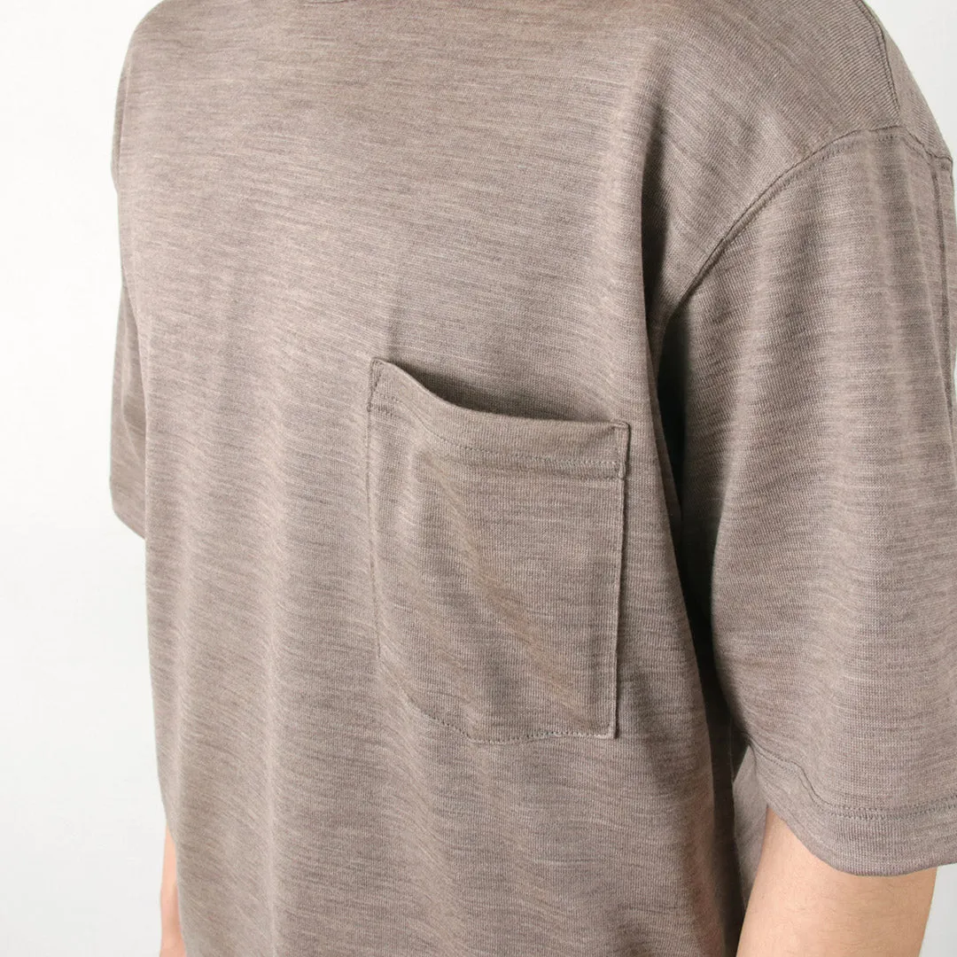 BURLAP OUTFITTER / Short Sleeve Merino Wool Pocket T-Shirt