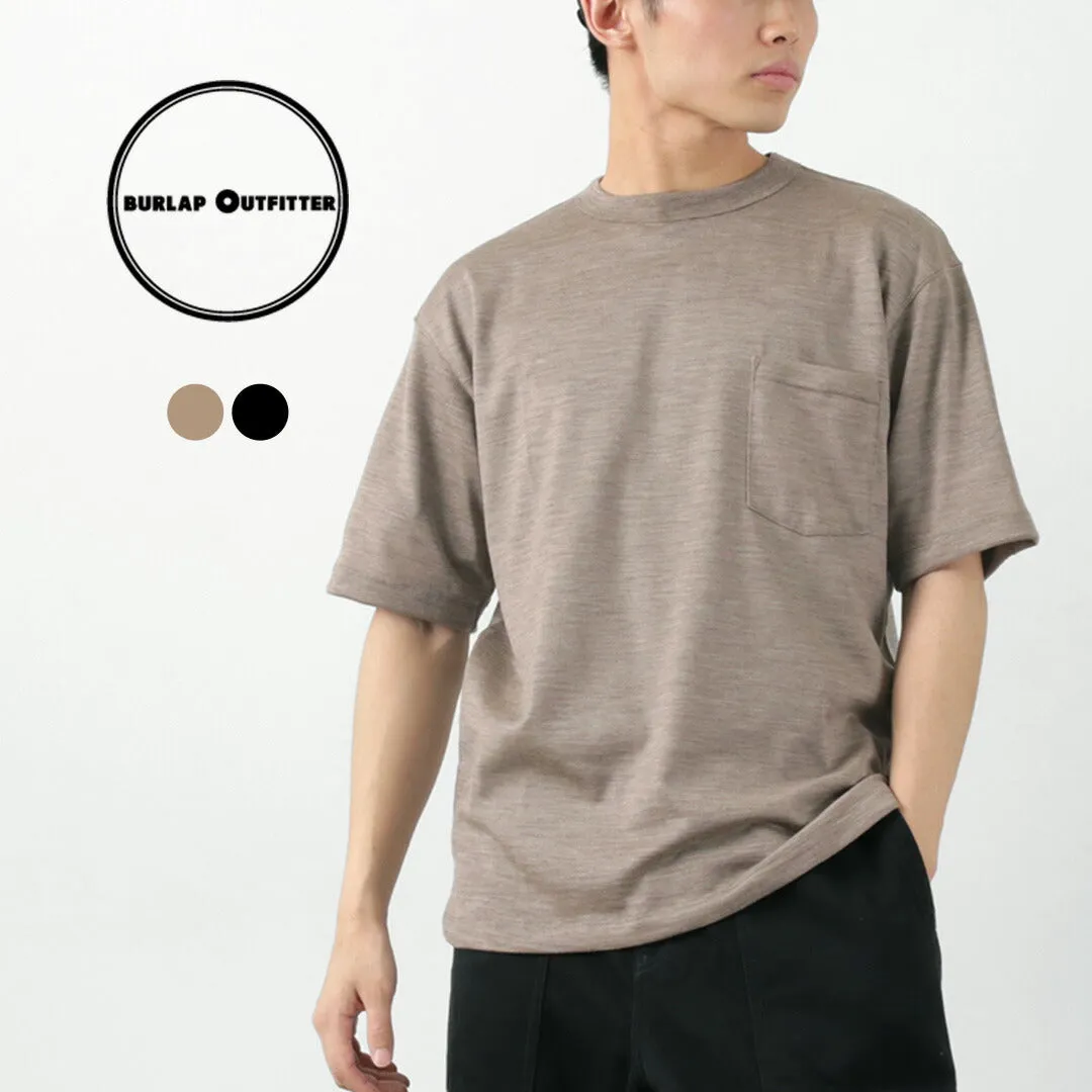 BURLAP OUTFITTER / Short Sleeve Merino Wool Pocket T-Shirt