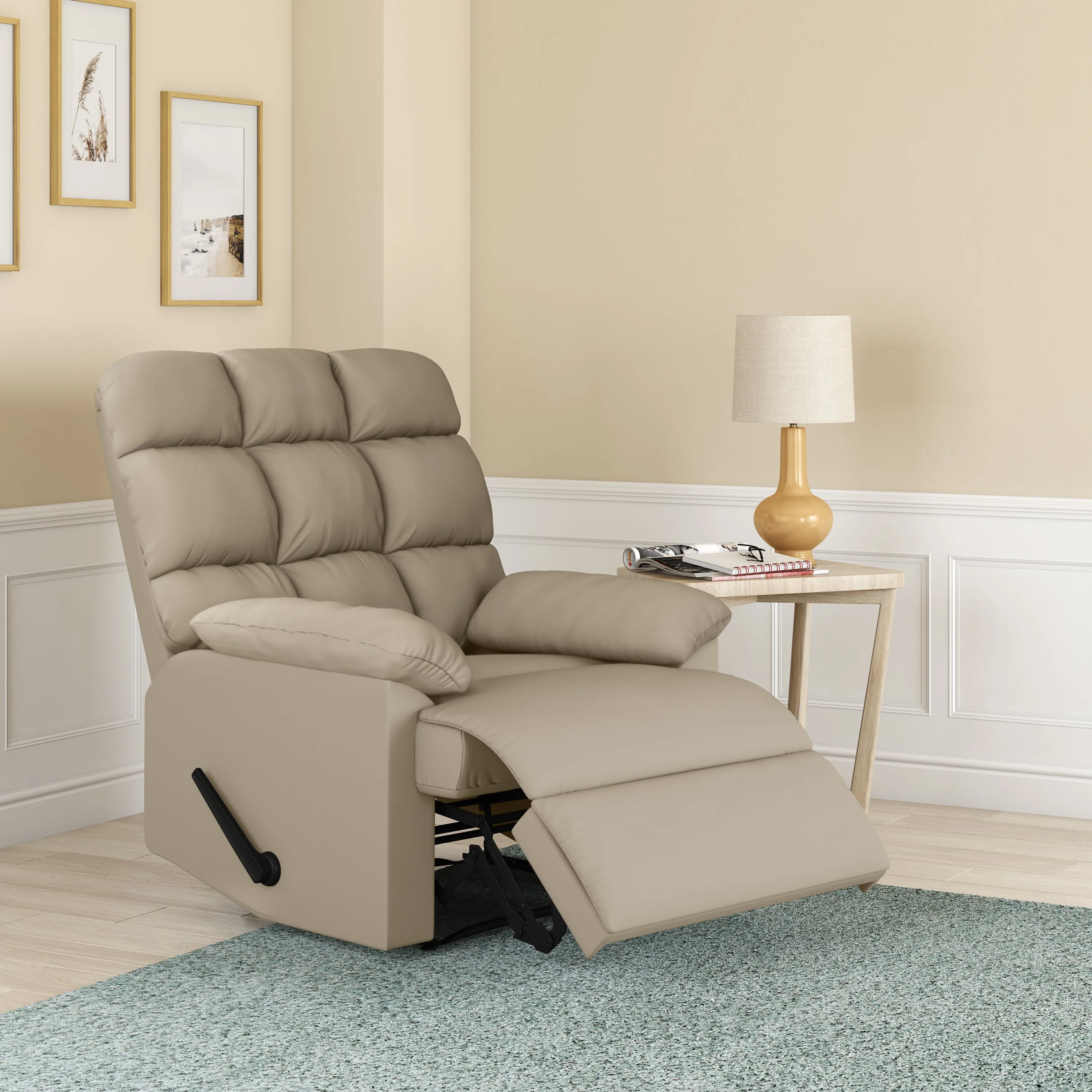 Cheraw Biscuit-Tufted Wall Hugger Recliner