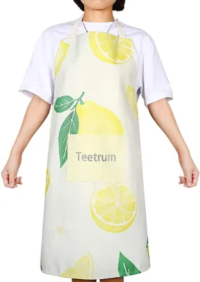 Cute Cooking Aprons with Pockets for Women Men Chef Adults Waterproof Kitchen Bib Apron for Baking Work Shop