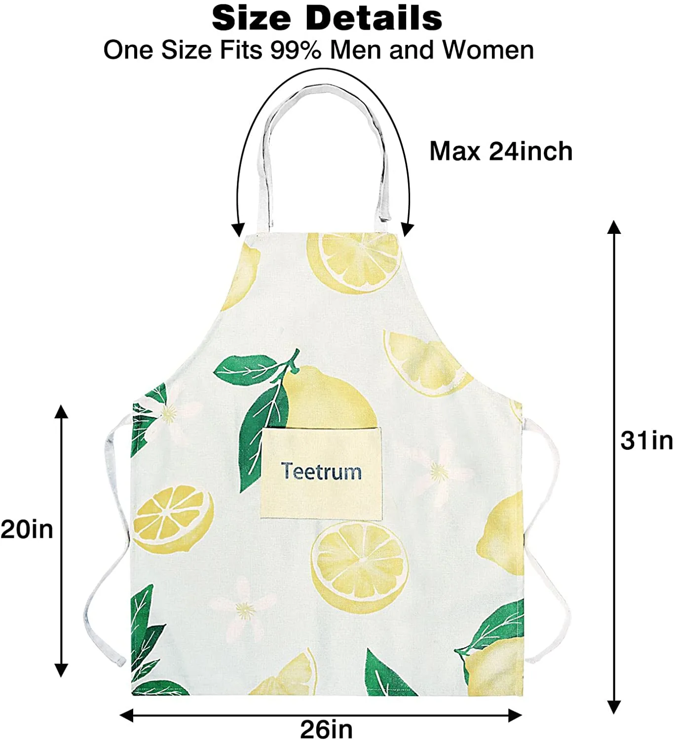 Cute Cooking Aprons with Pockets for Women Men Chef Adults Waterproof Kitchen Bib Apron for Baking Work Shop