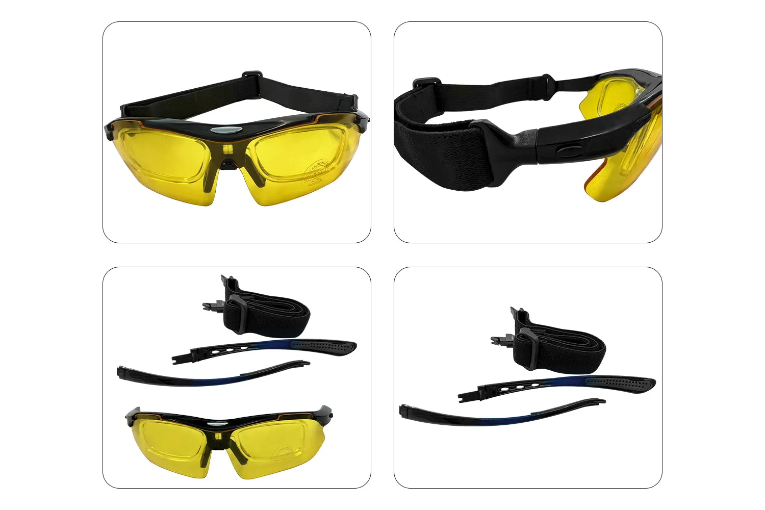 Ebike Sunglasses with 5 Interchangeable Lenses