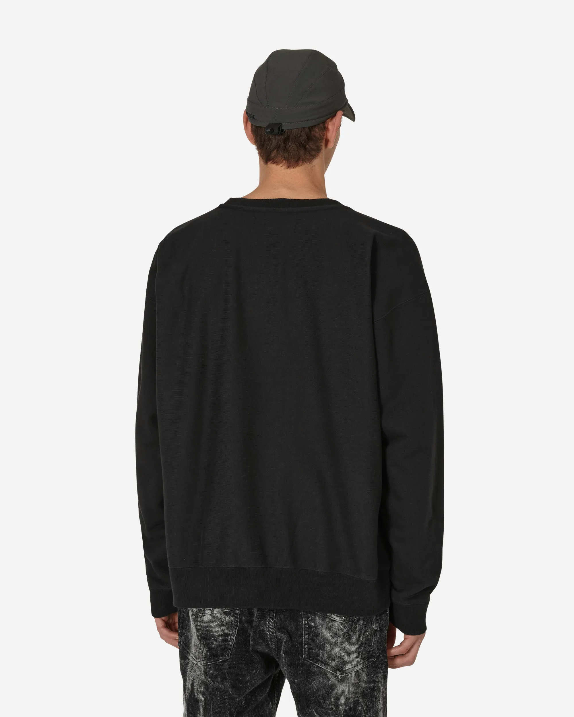 Embroidery Crewneck Sweatshirt Black