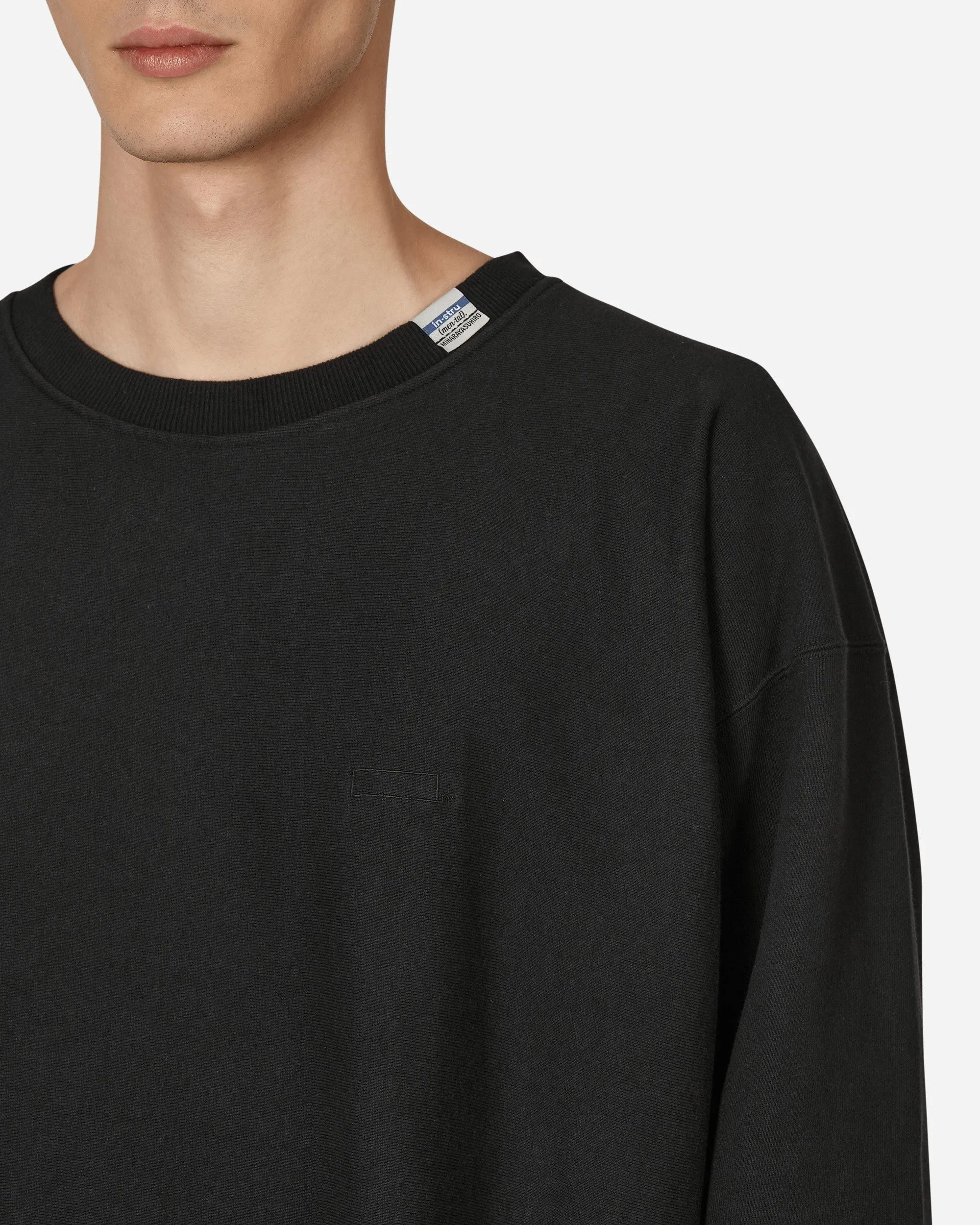 Embroidery Crewneck Sweatshirt Black