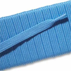 Fashion Athletic Flat Laces Custom Length with Tip - Light Blue (1 Pair Pack) Shoelaces