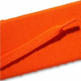 Fashion Athletic Flat Laces Custom Length with Tip - Neon Orange (1 Pair Pack) Shoelaces