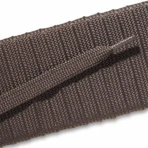 Fashion Athletic Flat Laces Custom Length with Tip - Taupe Gray (1 Pair Pack) Shoelaces