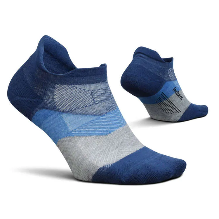 Feetures Elite Light Cushion No-Show Socks Blue