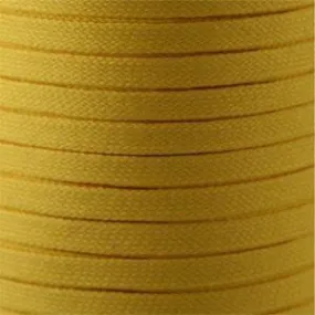 Flat Tubular Athletic Laces Custom Length with Tip - Gold (1 Pair Pack) Shoelaces