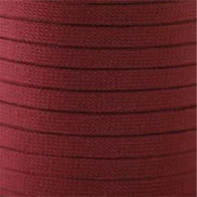 Flat Tubular Athletic Laces Custom Length with Tip - Maroon (1 Pair Pack) Shoelaces