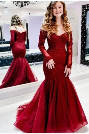 G76, Red Wine Mermaid Gown, Size (XS-30 to L-36)