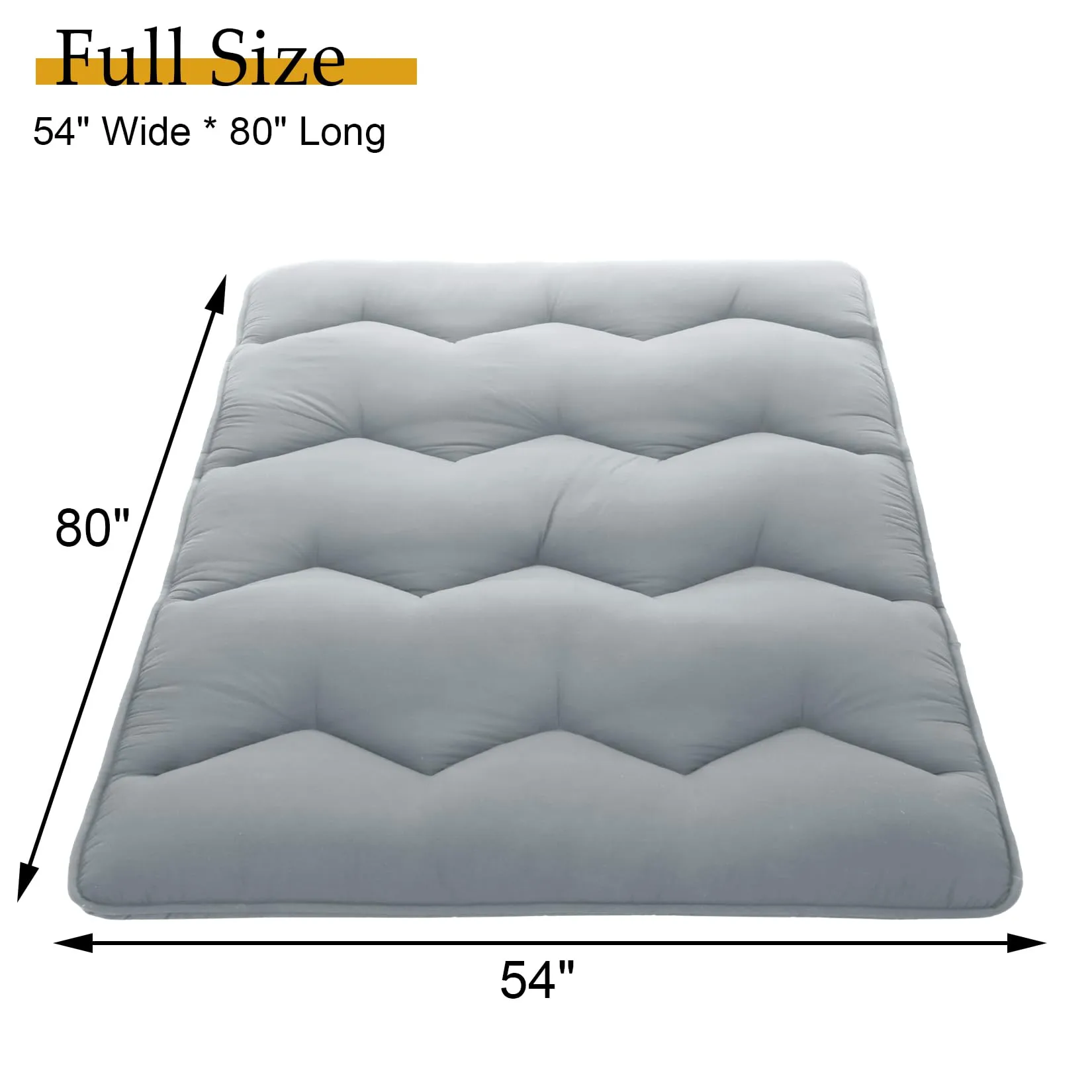 GARVEE Foldable Japanese Floor Mattress - Full Size Futon Mattress Roll Up, Tatami Mat, Camping Mattress, and Couch Mattress Pad