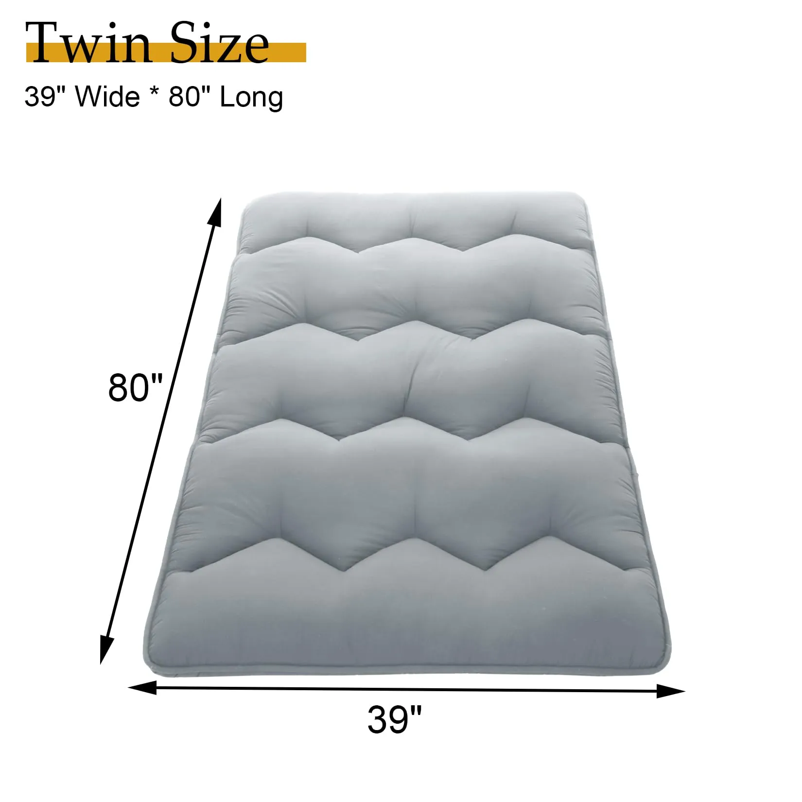 GARVEE Foldable Japanese Floor Mattress - Twin Size Futon Mattress Roll Up, Tatami Mat, Camping Mattress, and Couch Mattress Pad