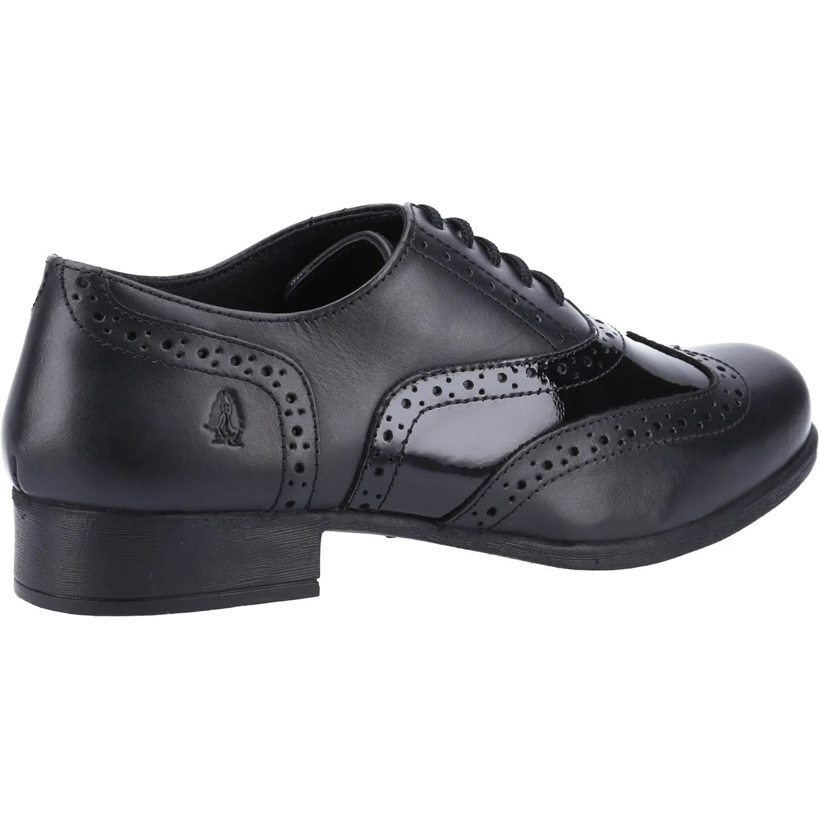 Hush Puppies Girls Kada Leather School Shoes - Black