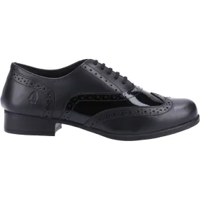 Hush Puppies Girls Kada Leather School Shoes - Black