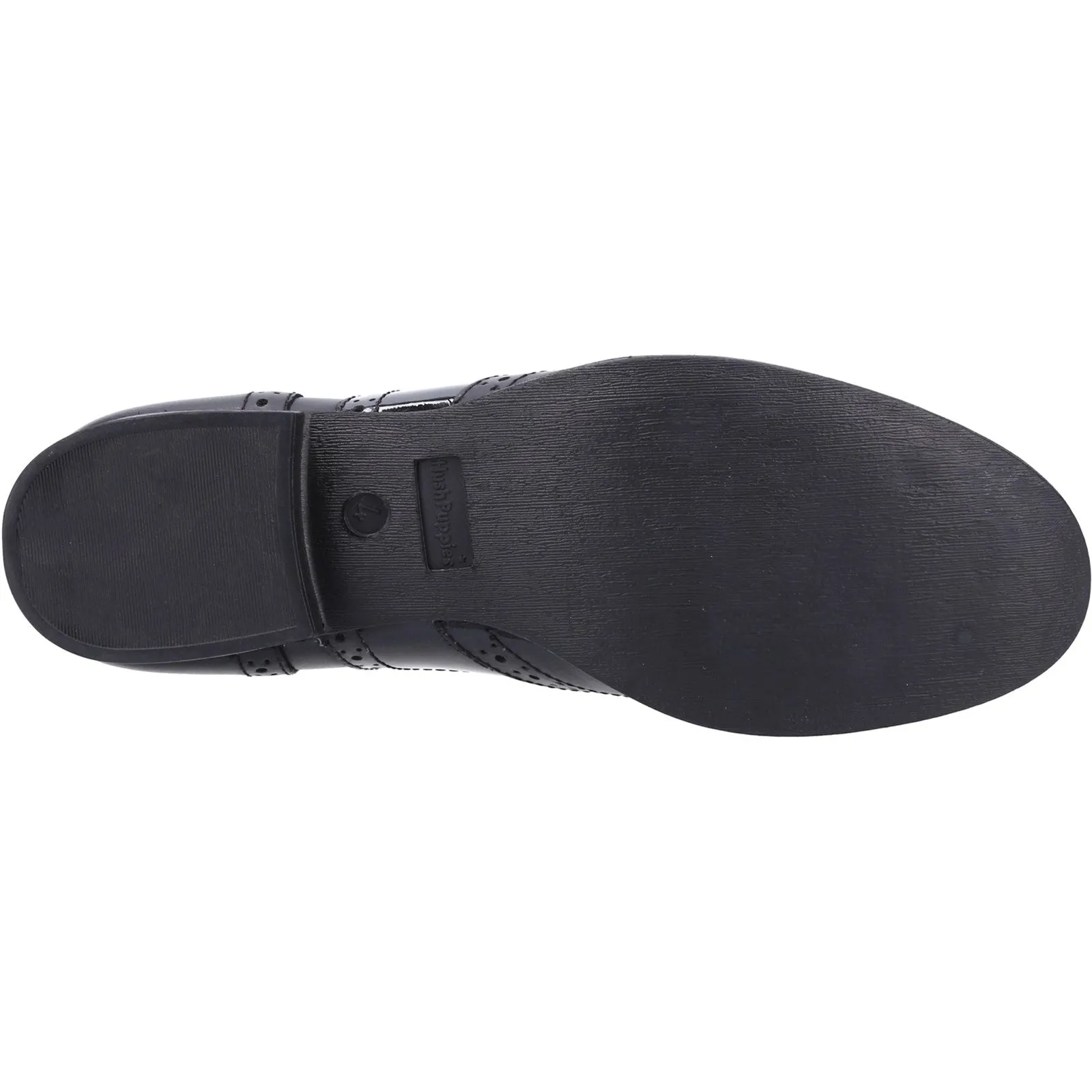 Hush Puppies Girls Kada Leather School Shoes - Black