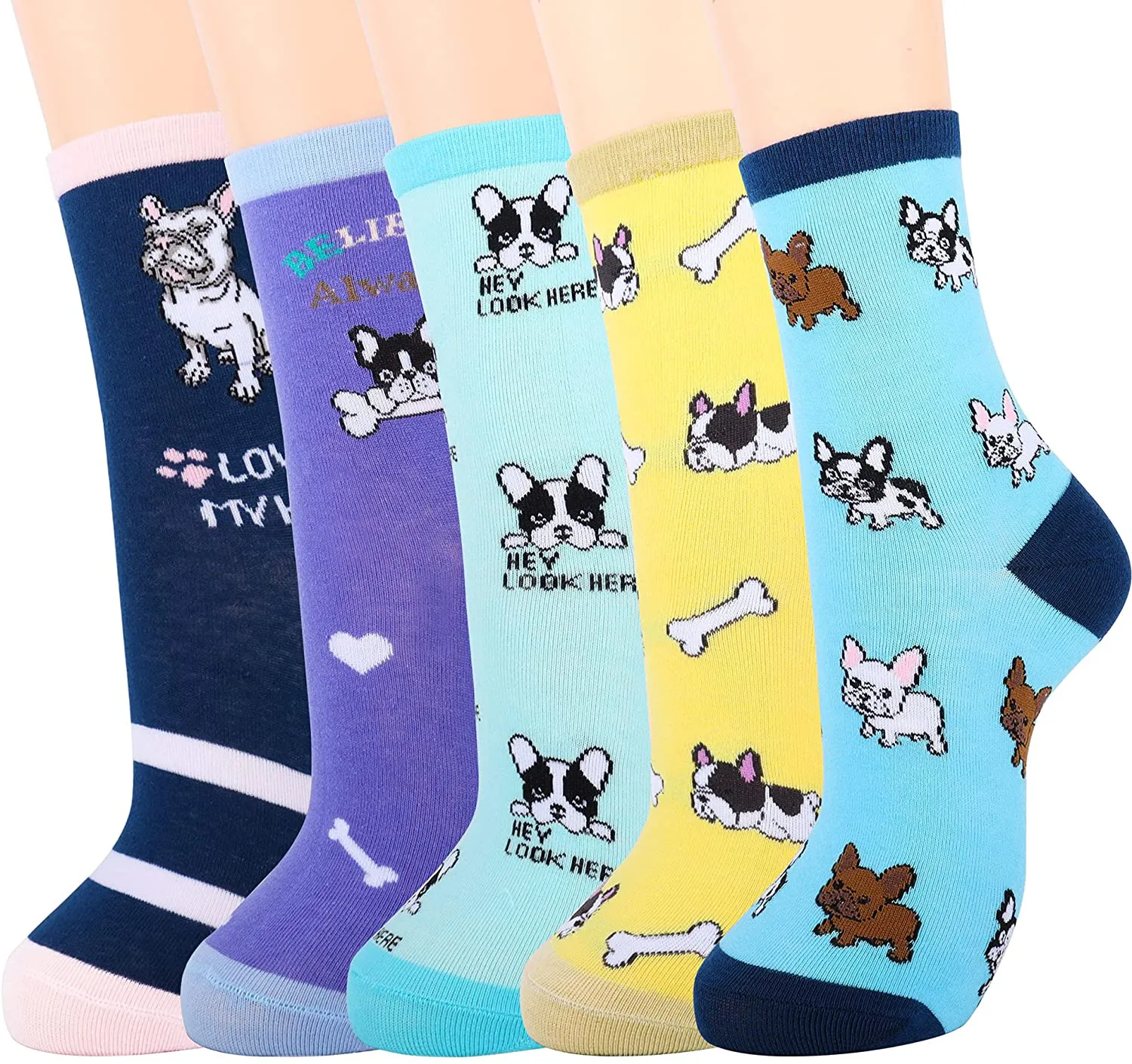 Jeasona Women'S Fun Socks Cute Cat Animals Funny Funky Novelty Cotton Gifts