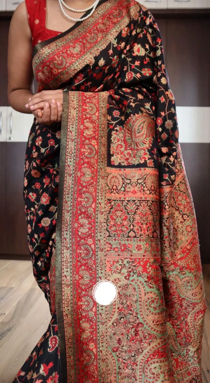 Kani Silk Floral Saree Woven Sari