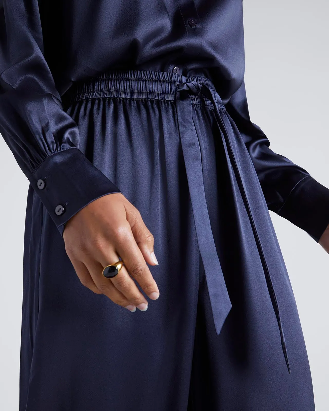 Kate Young x Splendid Silk Wide Leg Pant