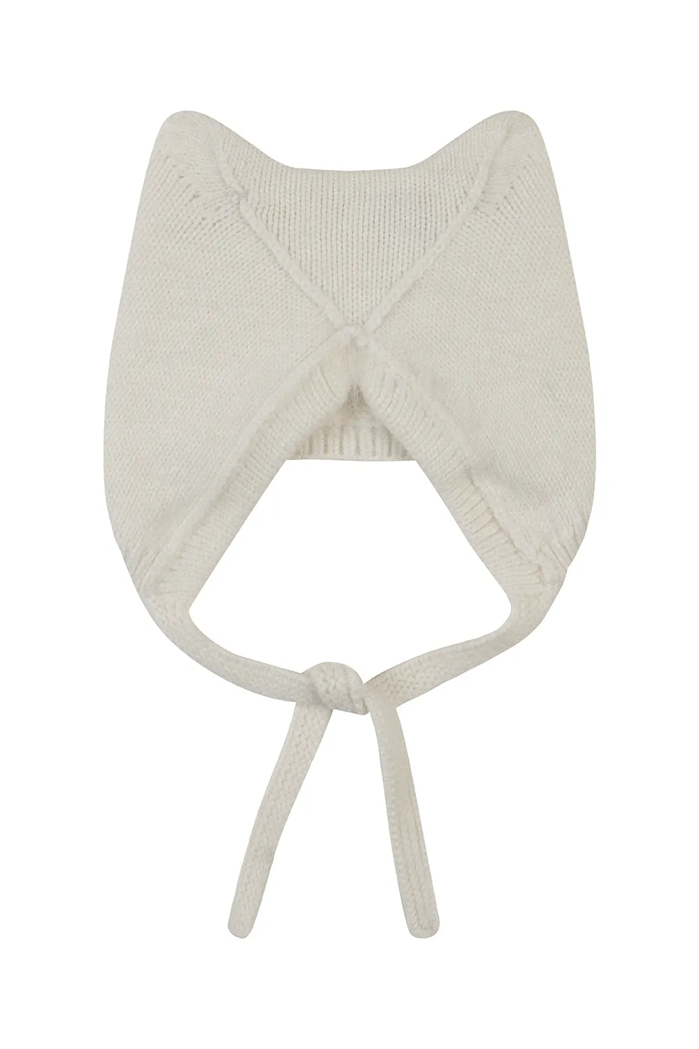 Kitten angora bonnet / Ivory