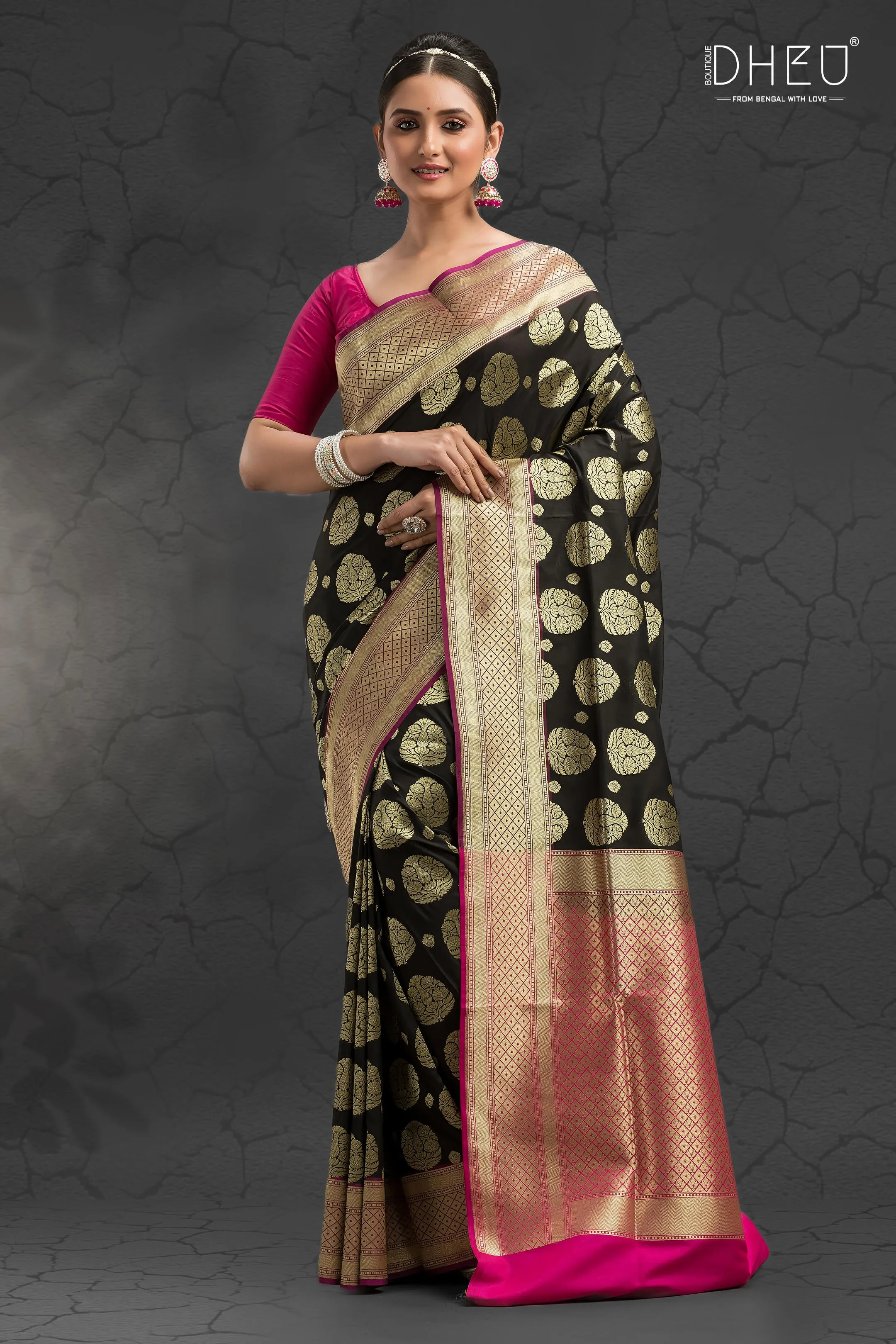 KrishnaKali- Designer Zardausi Benarasi Saree