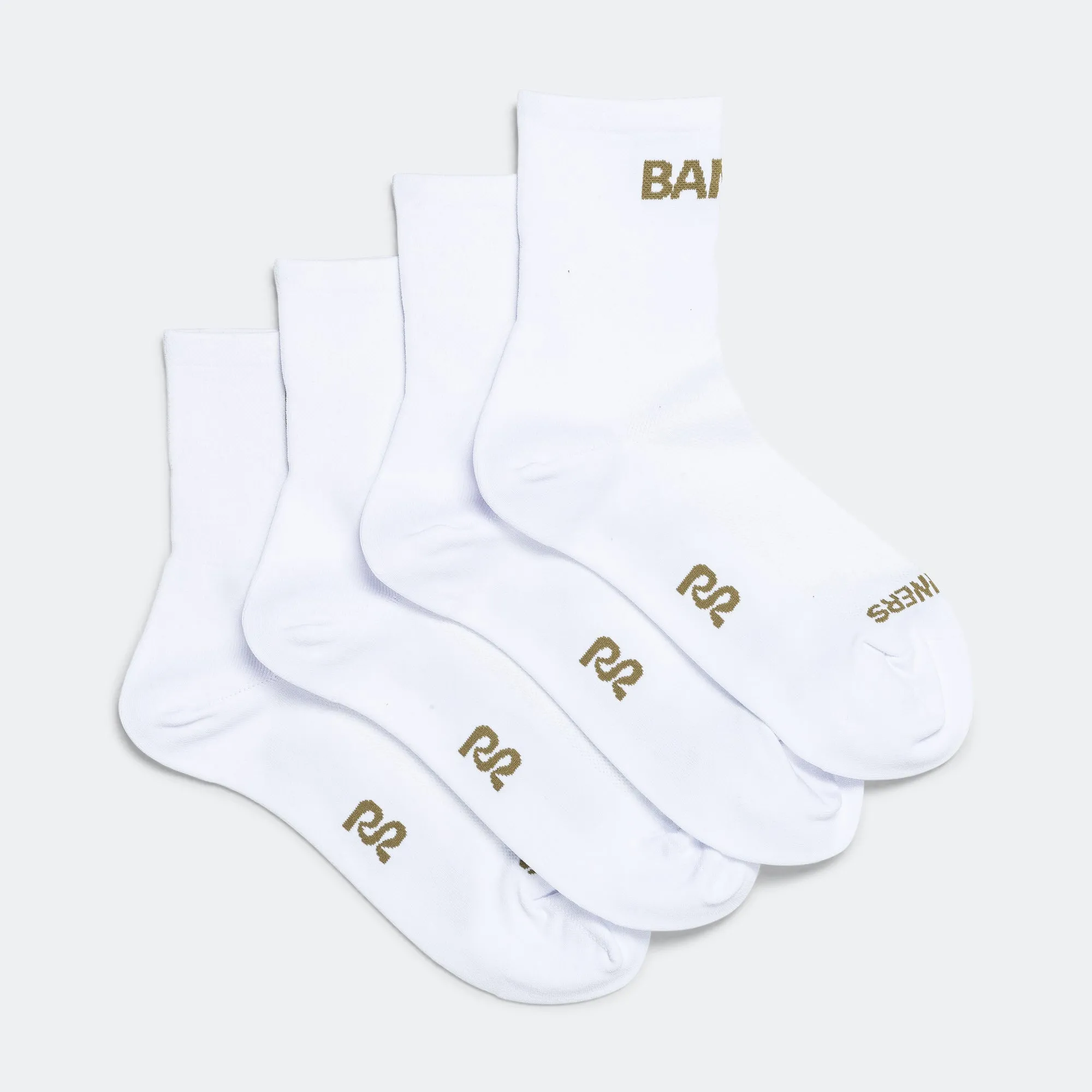 Lite Run Quarter Socks 2 Pack - White/Moss