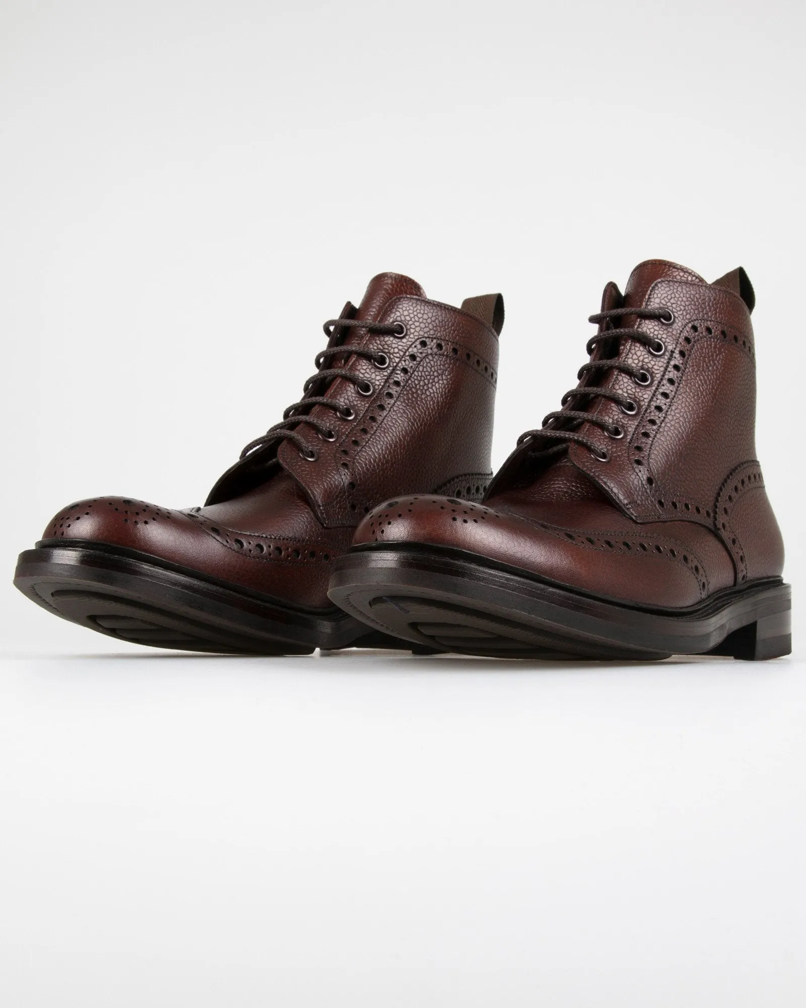 Loake 1880 Country Bedale Brogue Boot - Oxblood Grain