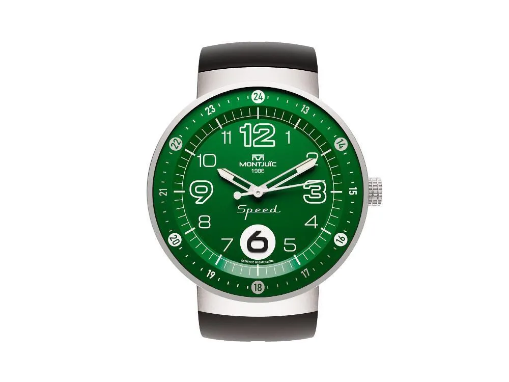 Montjuic Elegance Quartz Watch, Stainless Steel 316L, Green, 43 mm, MJ1.0305.S