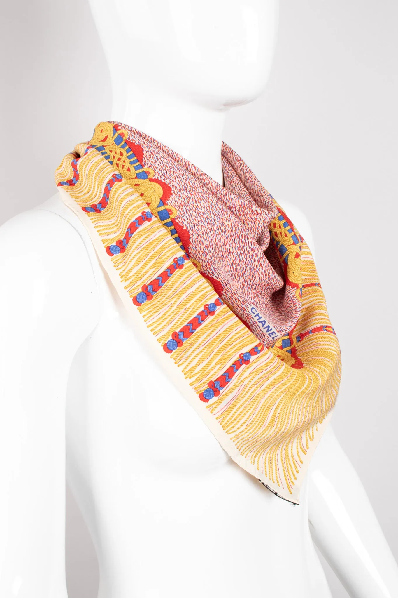 Nautical Rope Knot Print Scarf