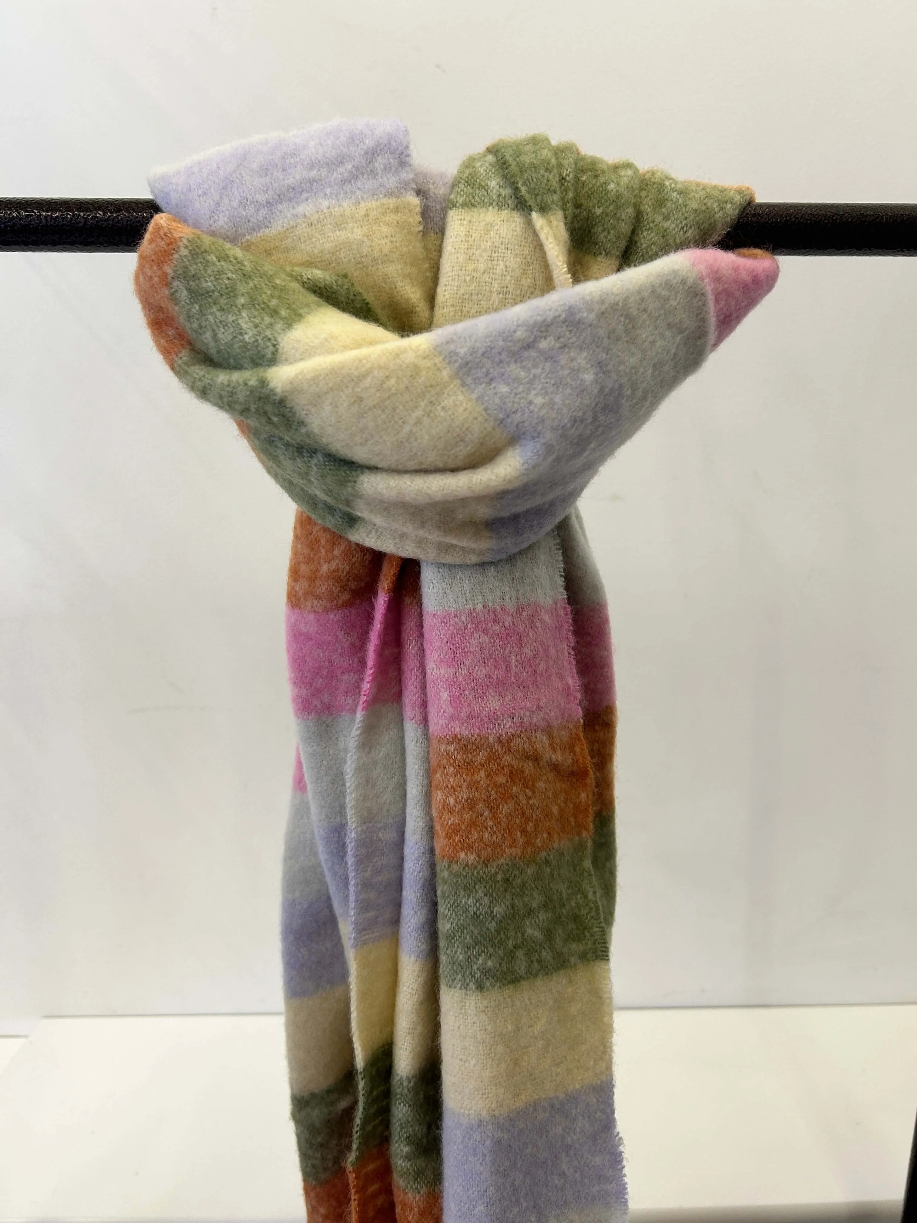 Pastel Stripe Blanket Scarves