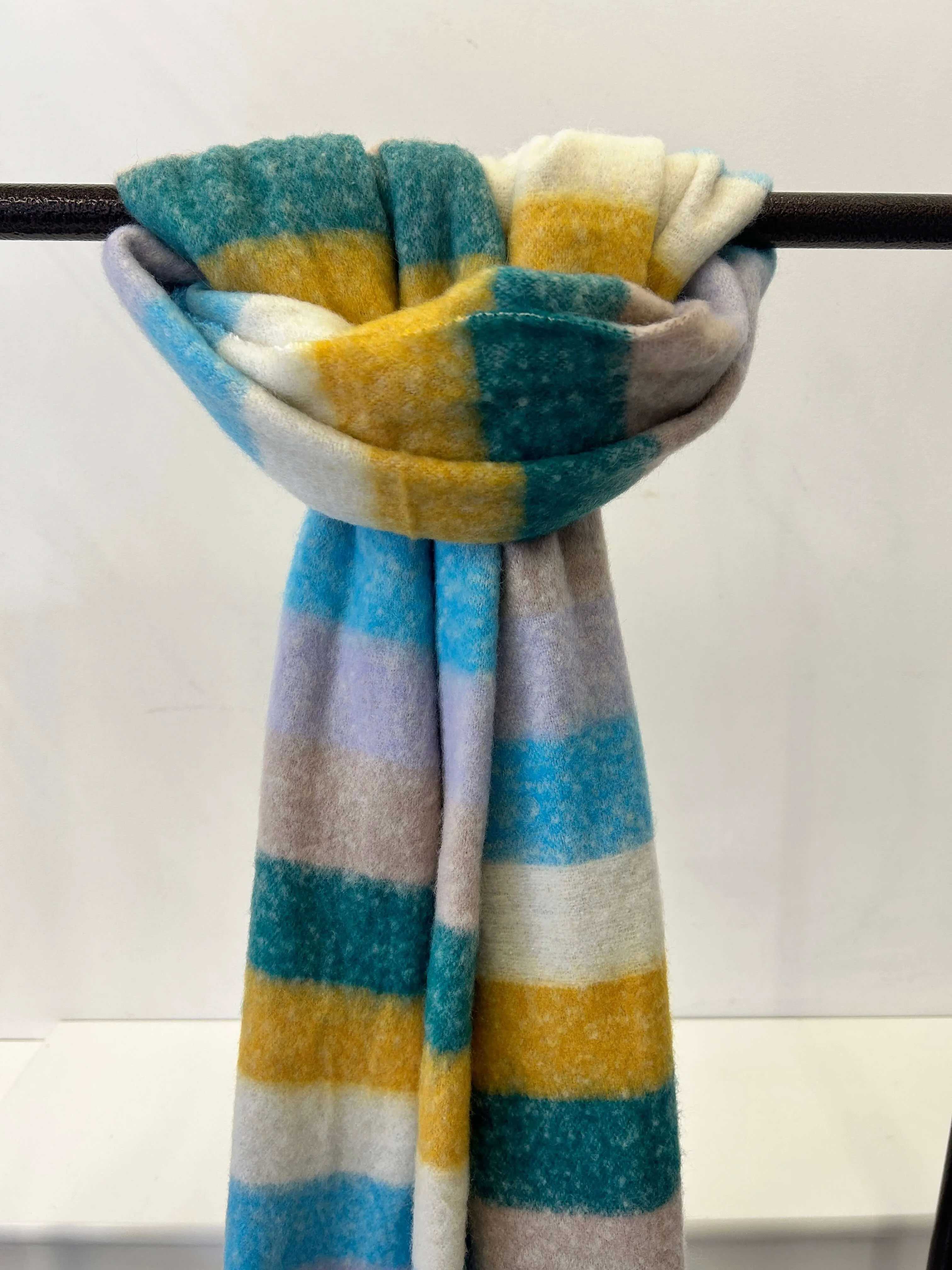 Pastel Stripe Blanket Scarves