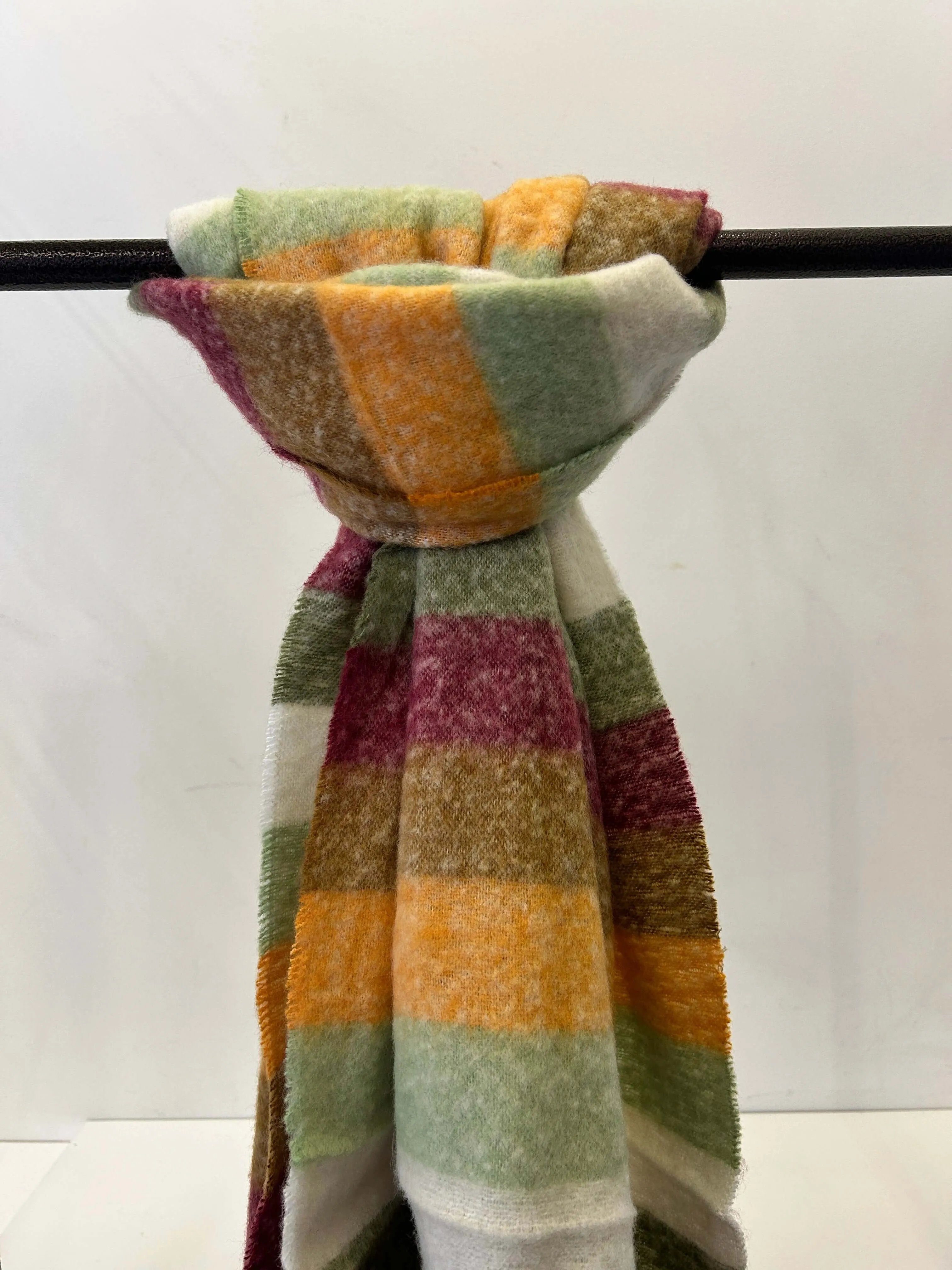 Pastel Stripe Blanket Scarves