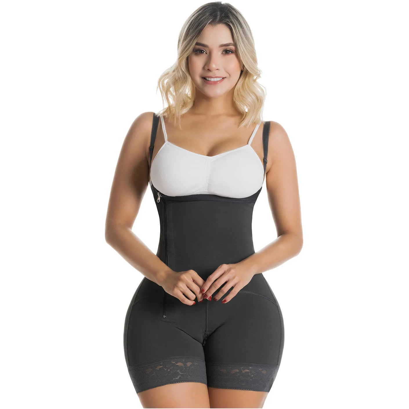 Postpartum C-Section, Open Bust, Mid-Back, High Compression Body Shaper Fajas Sonryse 050ZL