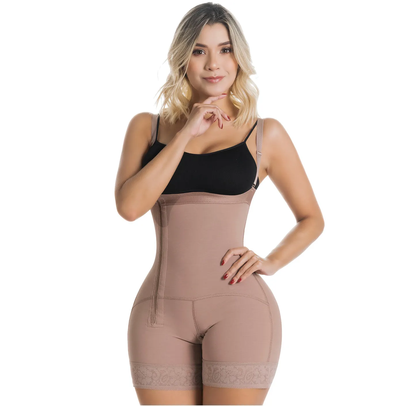 Postpartum C-Section, Open Bust, Mid-Back, High Compression Body Shaper Fajas Sonryse 050ZL