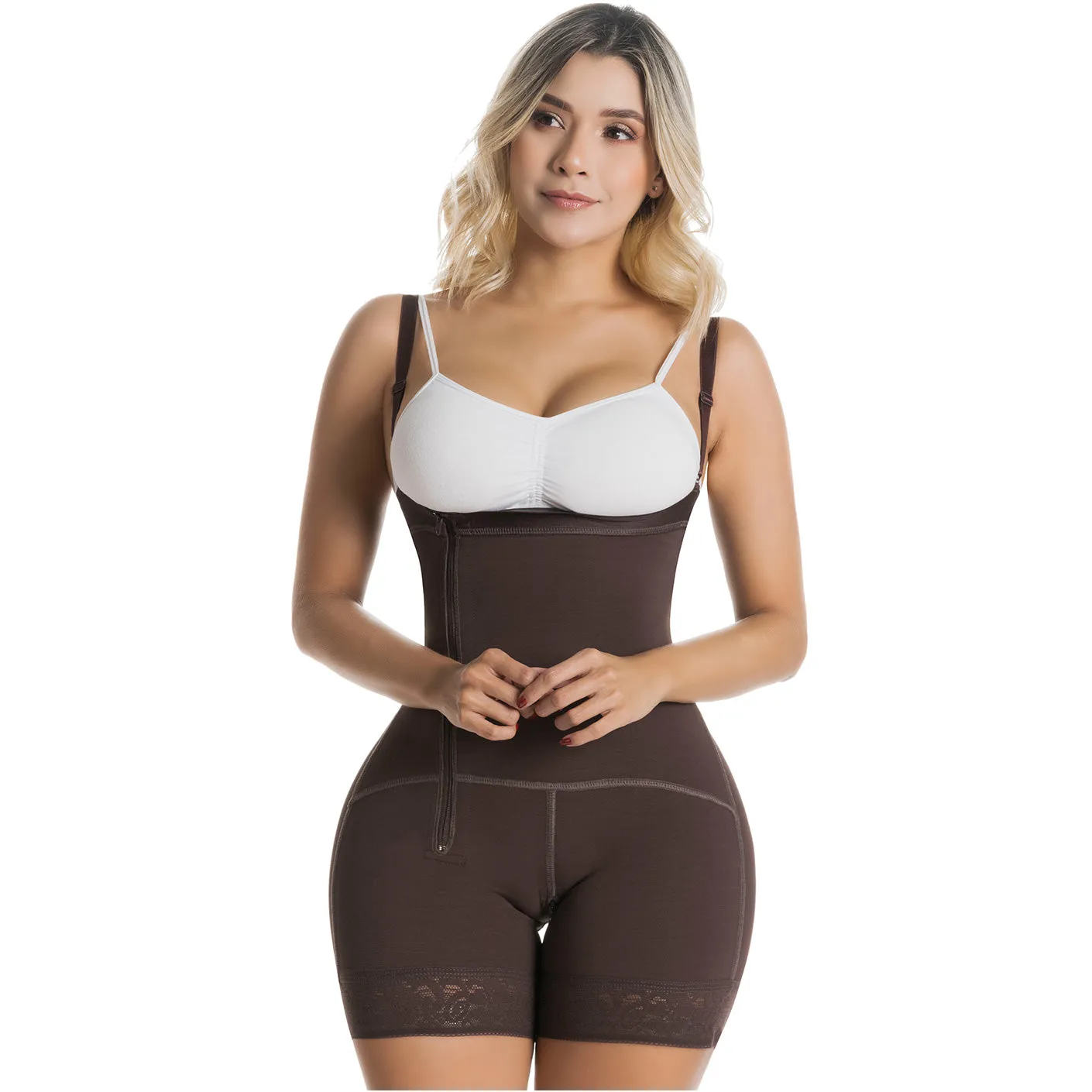 Postpartum C-Section, Open Bust, Mid-Back, High Compression Body Shaper Fajas Sonryse 050ZL