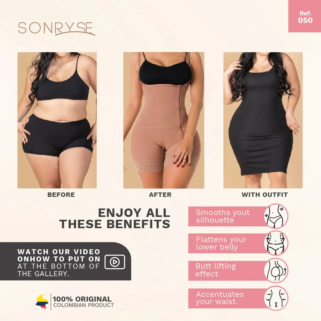 Postpartum C-Section, Open Bust, Mid-Back, High Compression Body Shaper Fajas Sonryse 050ZL