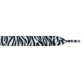 Printed 9/16 Flat Laces - Zebra (1 Pair Pack) Shoelaces