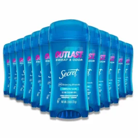 Secret - Gel Outlast Completely Clean Antiperspirant & Deodorant - 2.6 Oz - 12 Pack