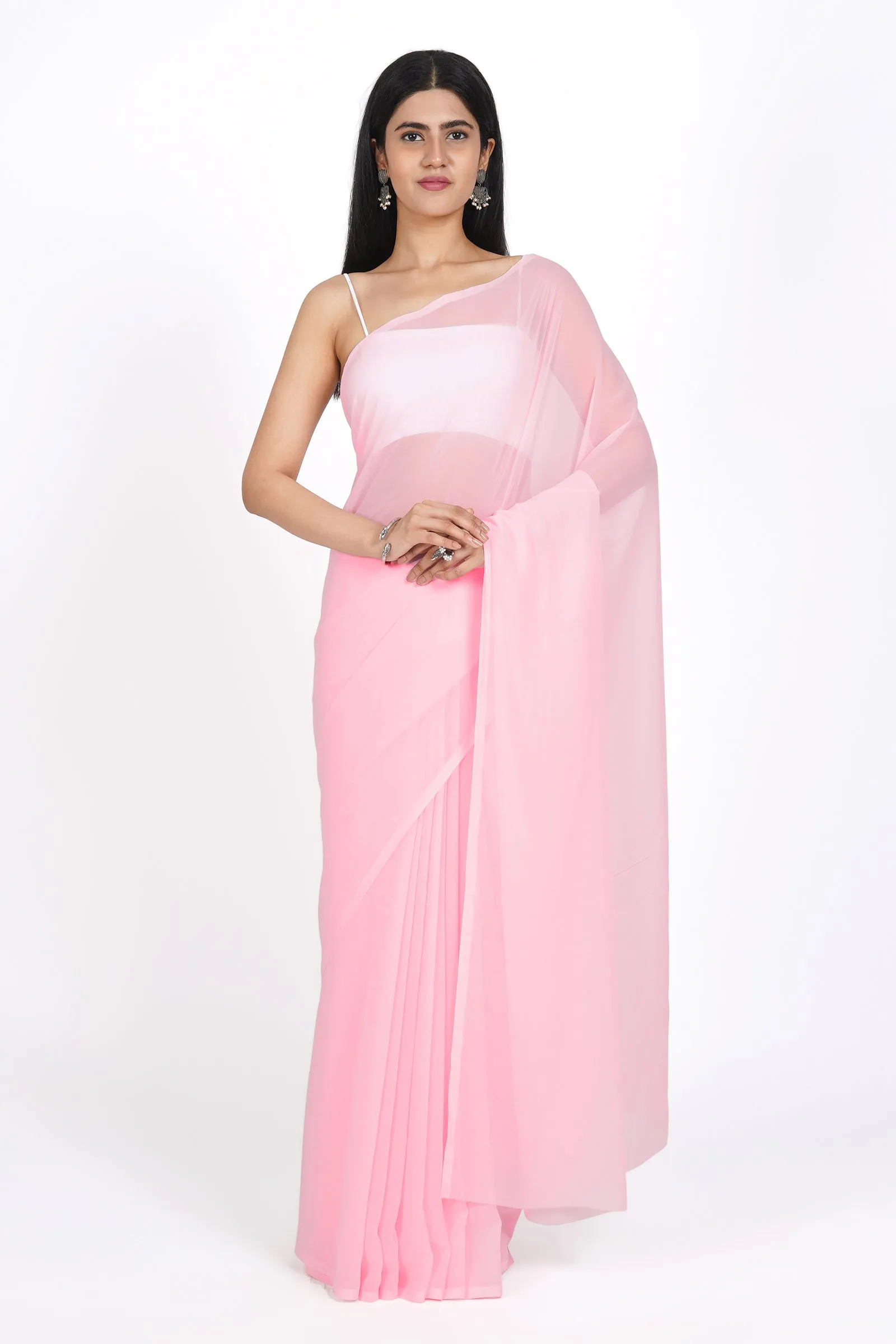 Teejh Ajuni  Georgette Saree