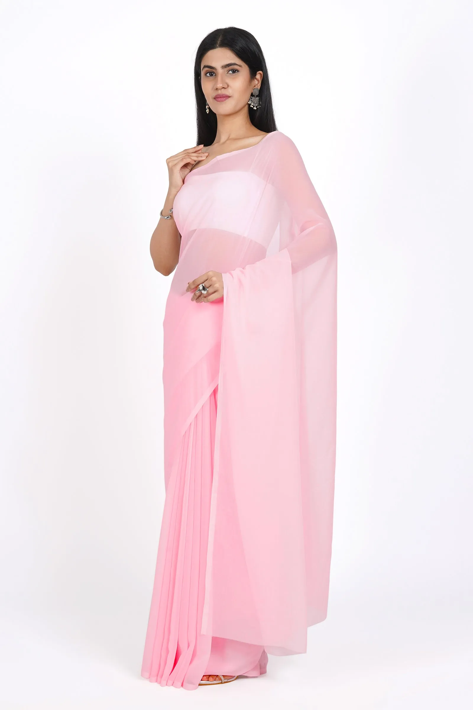 Teejh Ajuni  Georgette Saree