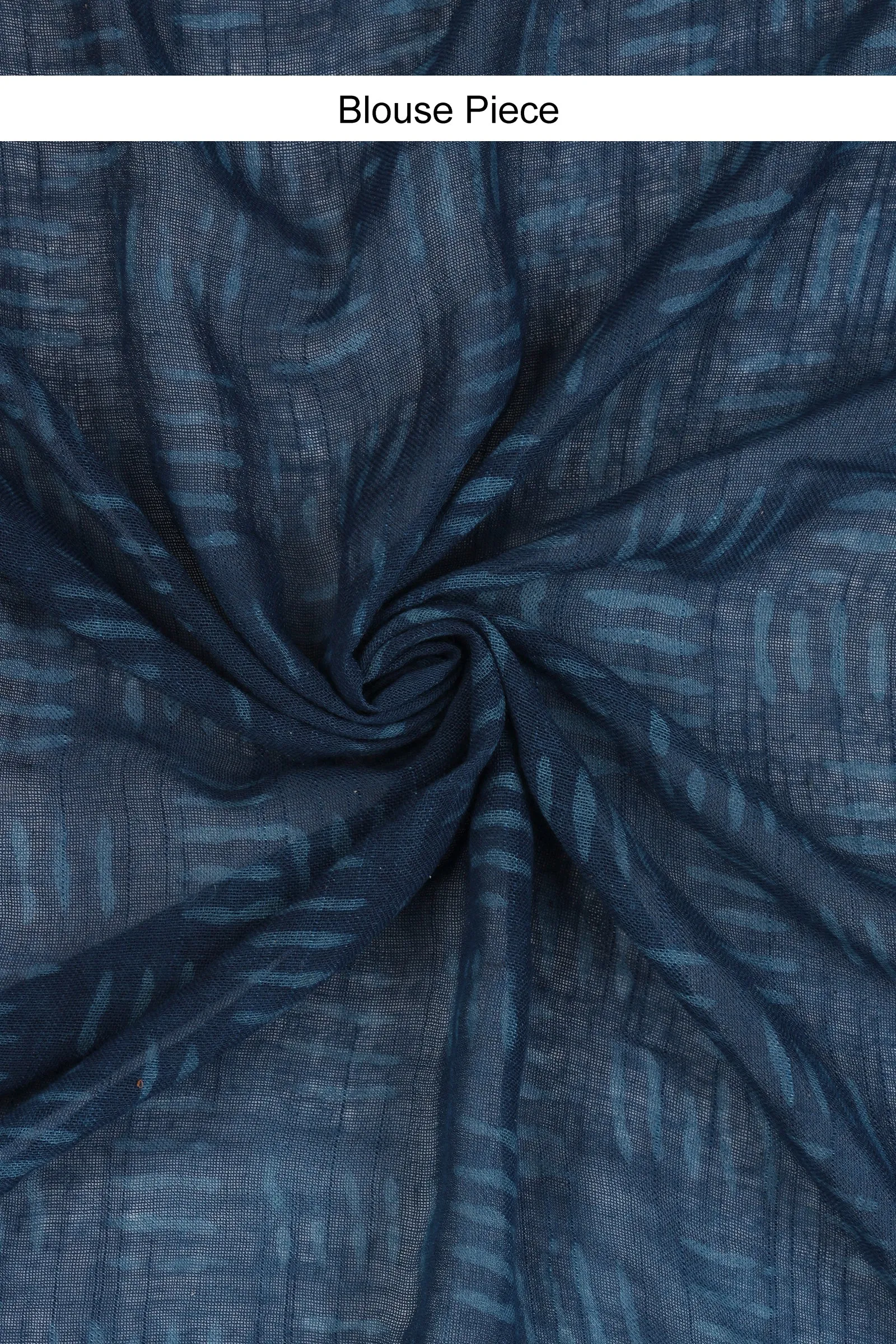 Teejh Deep Blue Linen Saree