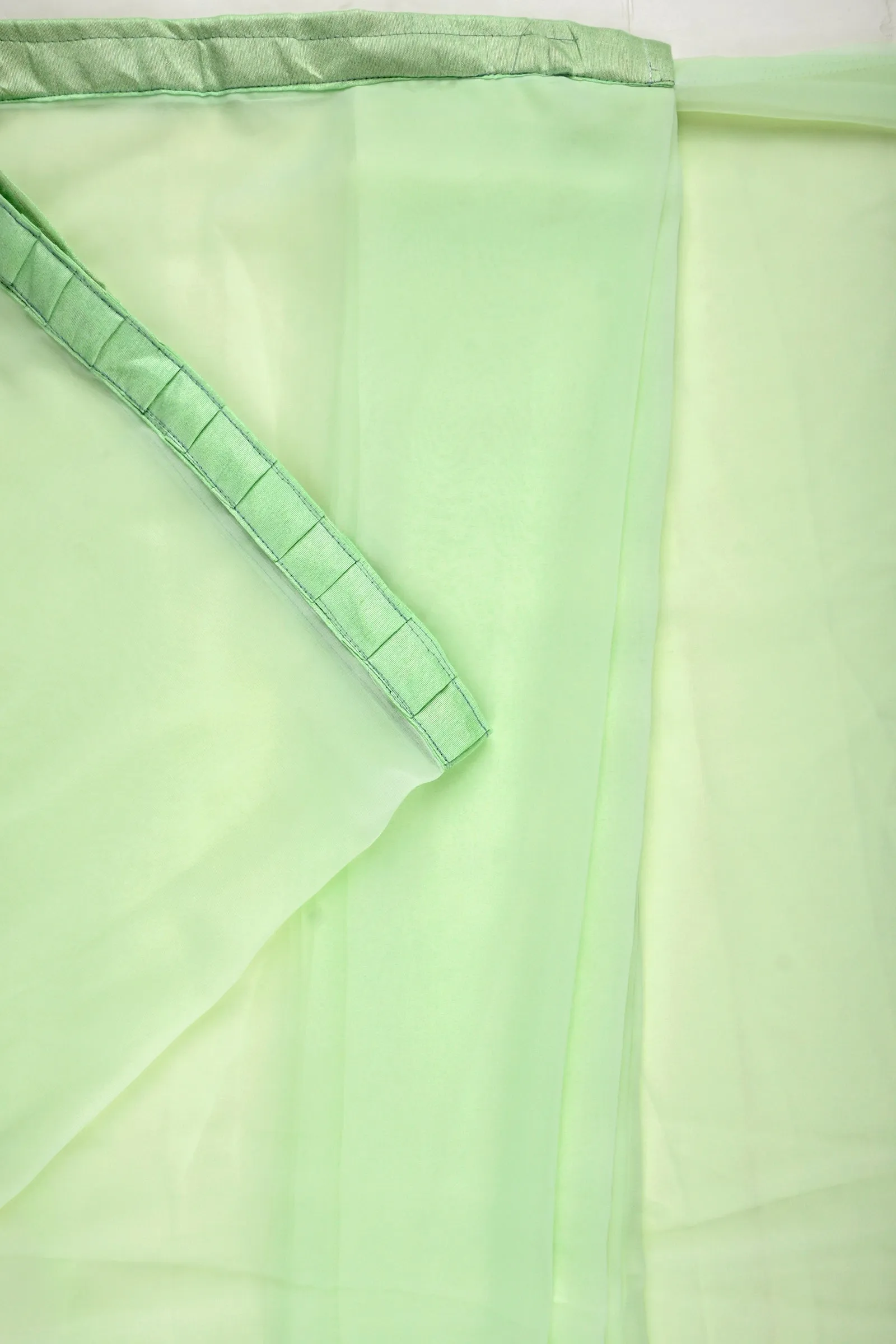 Teejh Farah Pista Green Georgette Ready to Drape Saree