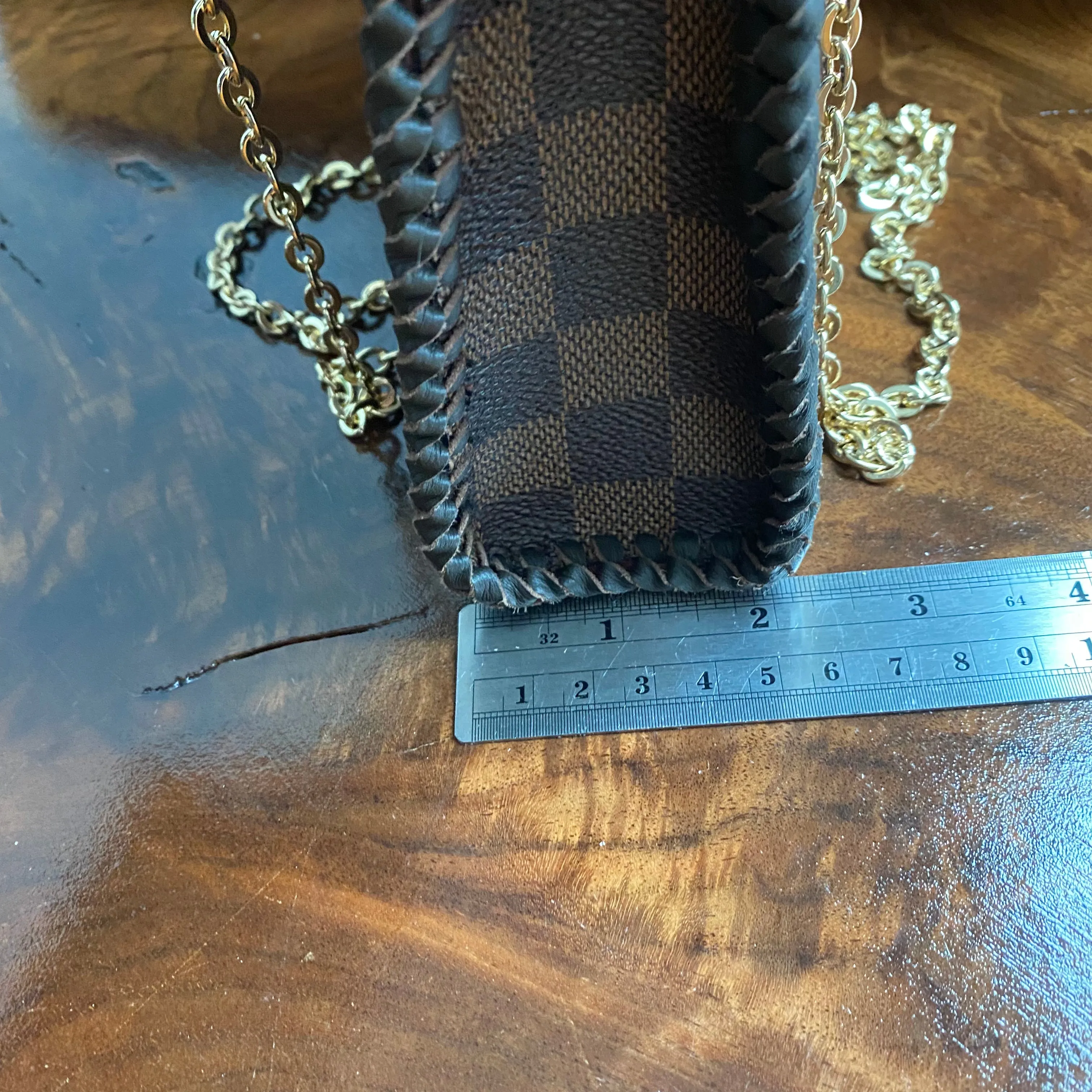 The Canvasback Shoulder/Crossbody Bag - Vintage Damier in Brown