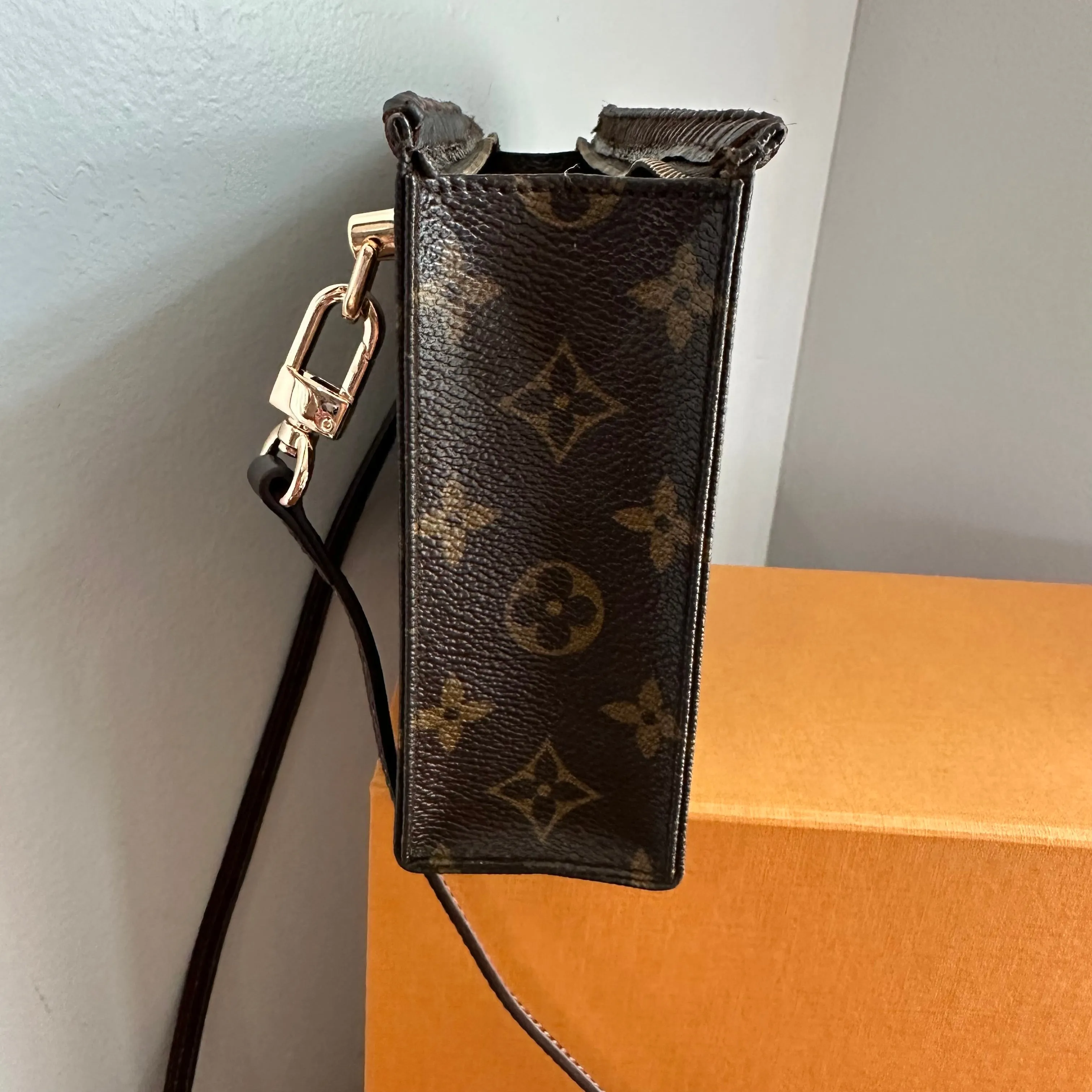 The Cygnet Crossbody - Vintage Monogram in Chocolate